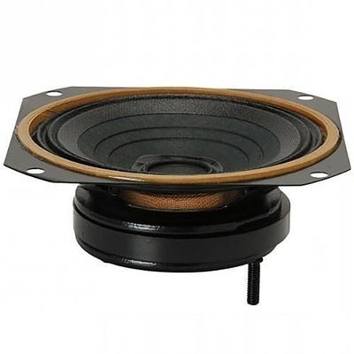 4C3PAB 4" Indoor Square Frame Loudspeaker with Cloth Surround, oz, 96 dB, Ohms, Black