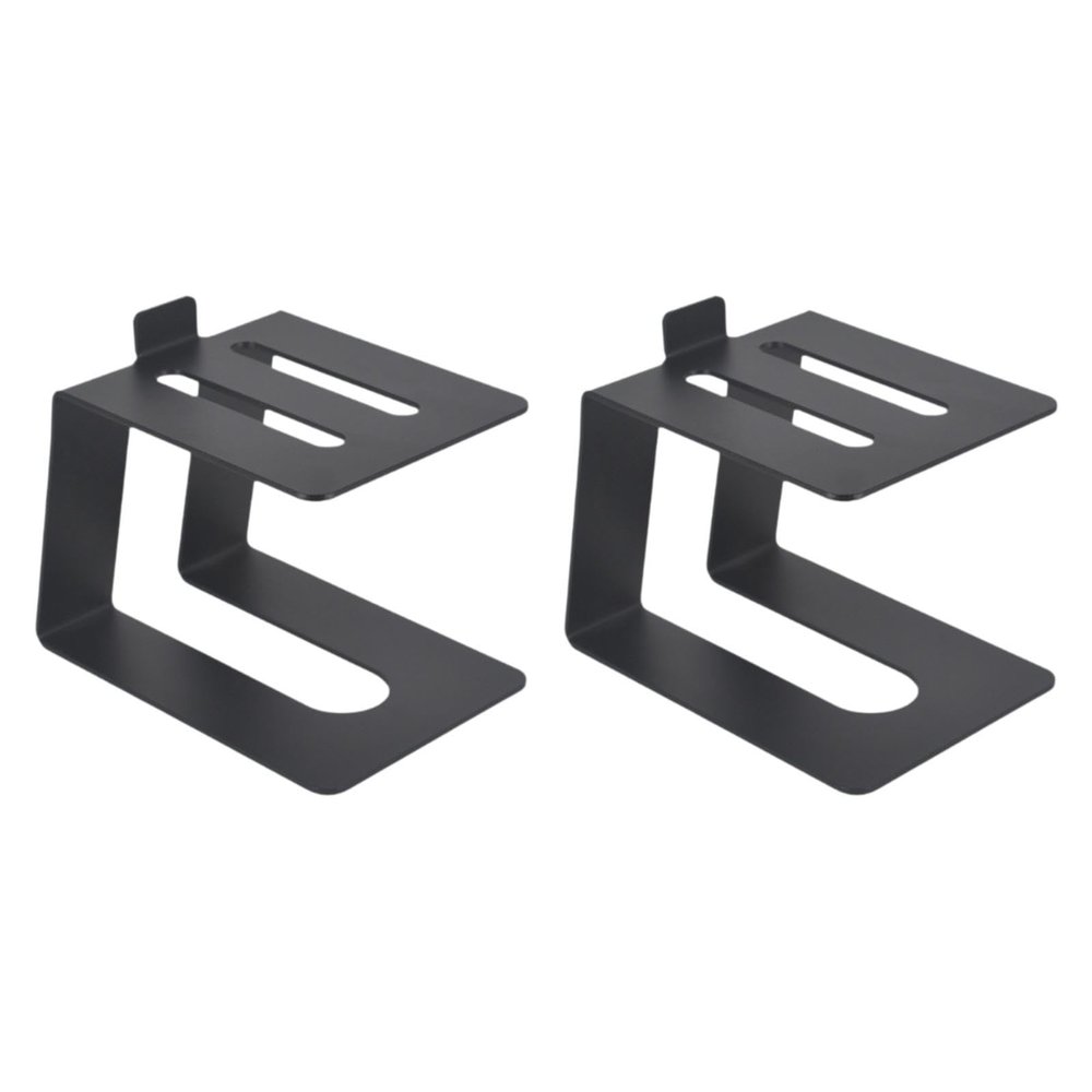 2X Tabletop Speaker Stand, Universal Table Mount Audio Bracket Holder, Sturdy Iron Construction 7.28x5.12x4.72inch for Studio & Home Workspace
