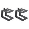 2X Tabletop Speaker Stand, Universal Iron Audio Bracket Holder for Studio & Desktop, 7.28x5.12x4.72 inch view 1