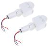 2PCS AC 110-240V PIR Motion Sensor Switch 180 Detection Angle 5-11M Induction Range IP65 Waterproof for Home Lights view 1