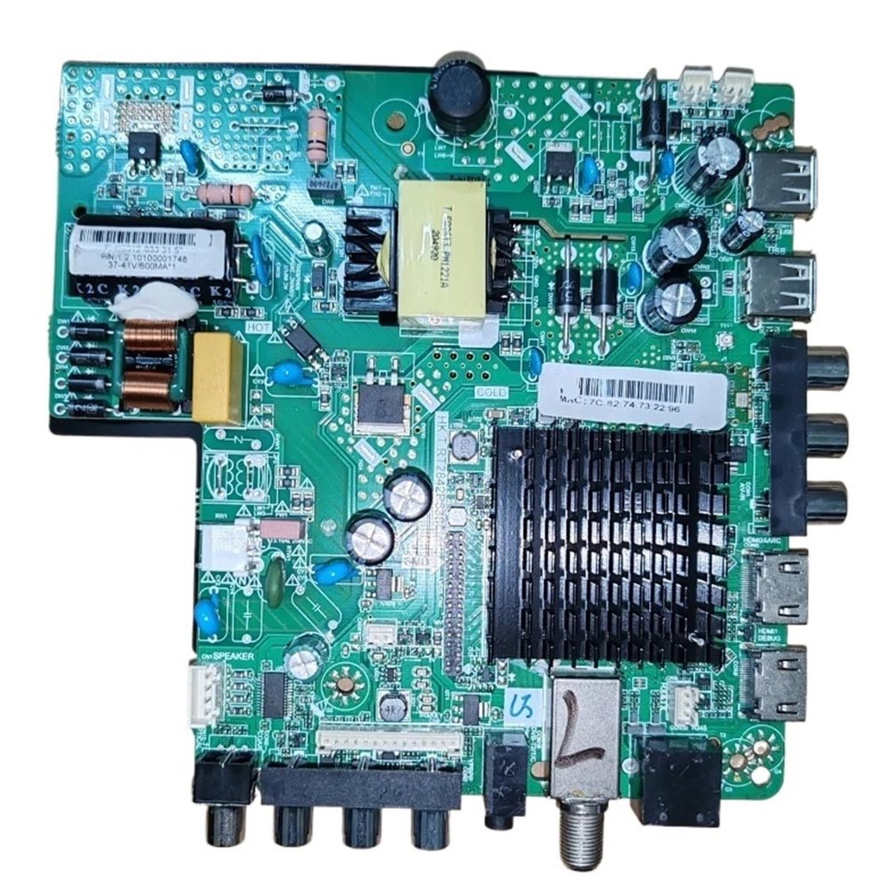 WiFi Network TV Motherboard Resolution HK.T.RT2842P638 1366x768 1DDR+8EMMC 34-41v 600ma Board Works