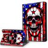 Case for 6" All-New Kindle 11th Generation 2024/2022 Release, Multi-Angle Viewing Leather Lightweight Smart Stand Back Cover with Auto Sleep Wake, Abstract Skull view 1