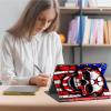 Case for 6" All-New Kindle 11th Generation 2024/2022 Release, Multi-Angle Viewing Leather Lightweight Smart Stand Back Cover with Auto Sleep Wake, Abstract Skull view 3