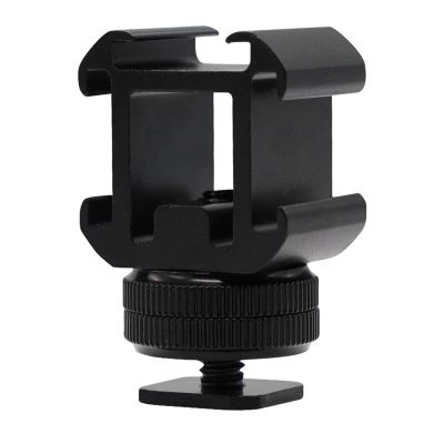 Camera Hot Shoe Mount Extension Extension Bracket with Triple Cold Adapter Video Shoe Adapter