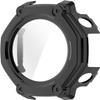 2 Pack Hard Case for Amazfit T-Rex 3 Pro Smartwatch with Screen Protector, Hard PC Protective Case Shockproof Anti-Scratch Bumper Cover with Tempered Glass (Black/Black) view 4