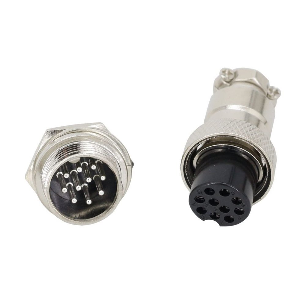 10 PIN 16mm GX16-10 Screw Aviation Connector Plug The Aviation Plug Cable Connector Regular Plug And Socket(5 Sets)