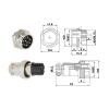 10 PIN 16mm GX16-10 Screw Aviation Connector Plug The Aviation Plug Cable Connector Regular Plug And Socket(5 Sets) view 2