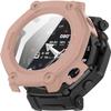 2 Pack Hard Case for Amazfit T-Rex 3 Pro Smartwatch with Screen Protector, Hard PC Protective Case Shockproof Anti-Scratch Bumper Cover with Tempered Glass (Pink/Green) view 3