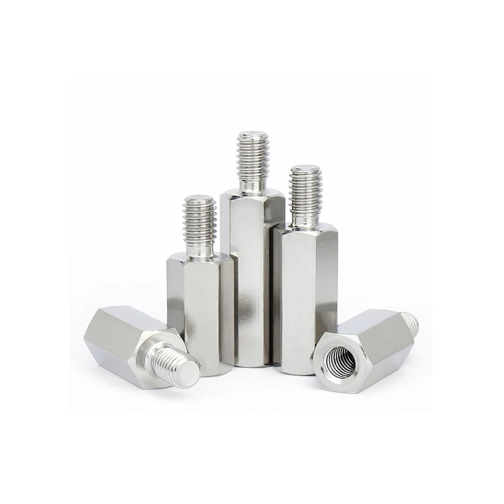 10pcs M5X10+8 Hex Spacer Standoff Mount Fixing Computer Screw Bolts,Nickel Plated Male-Female Hex Motherboard Standoff Spacer Support PCB Thread Pillar