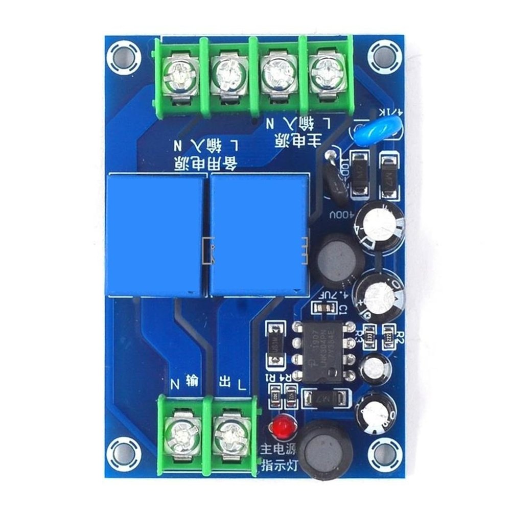 220V Two-Way Power Automatic Switcher 10A Dual Power Supply 2 in 1 Out Power Failure Conversion Switch Board Module
