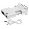 ciciglow to VGA Converter HDAdapter, Lossless Transmission, Quick Installation, Practical Design, ABS & Aluminum Alloy Materials, Supports 1080p Video Output Format, 3.5mmOutput (White) view 4