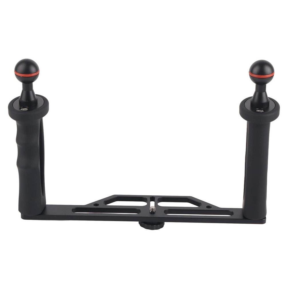 Acouto Dual Handheld Stabilizer Dual Handle Aluminium Tray Stabilizer Rig Diving Underwater Camera Housings Tray Underwater Camera Housing ElectronicsCamera & P