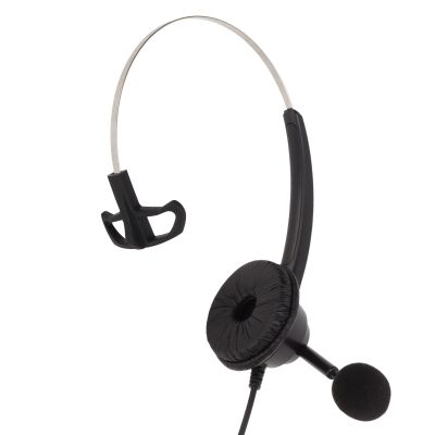 ciciglow Headset with Microphone, H360RJ9VA Single Sided Business Headset RJ9 Plug Black Volume Adjustment Noise Cancelling Telephone for Call Centers Offices