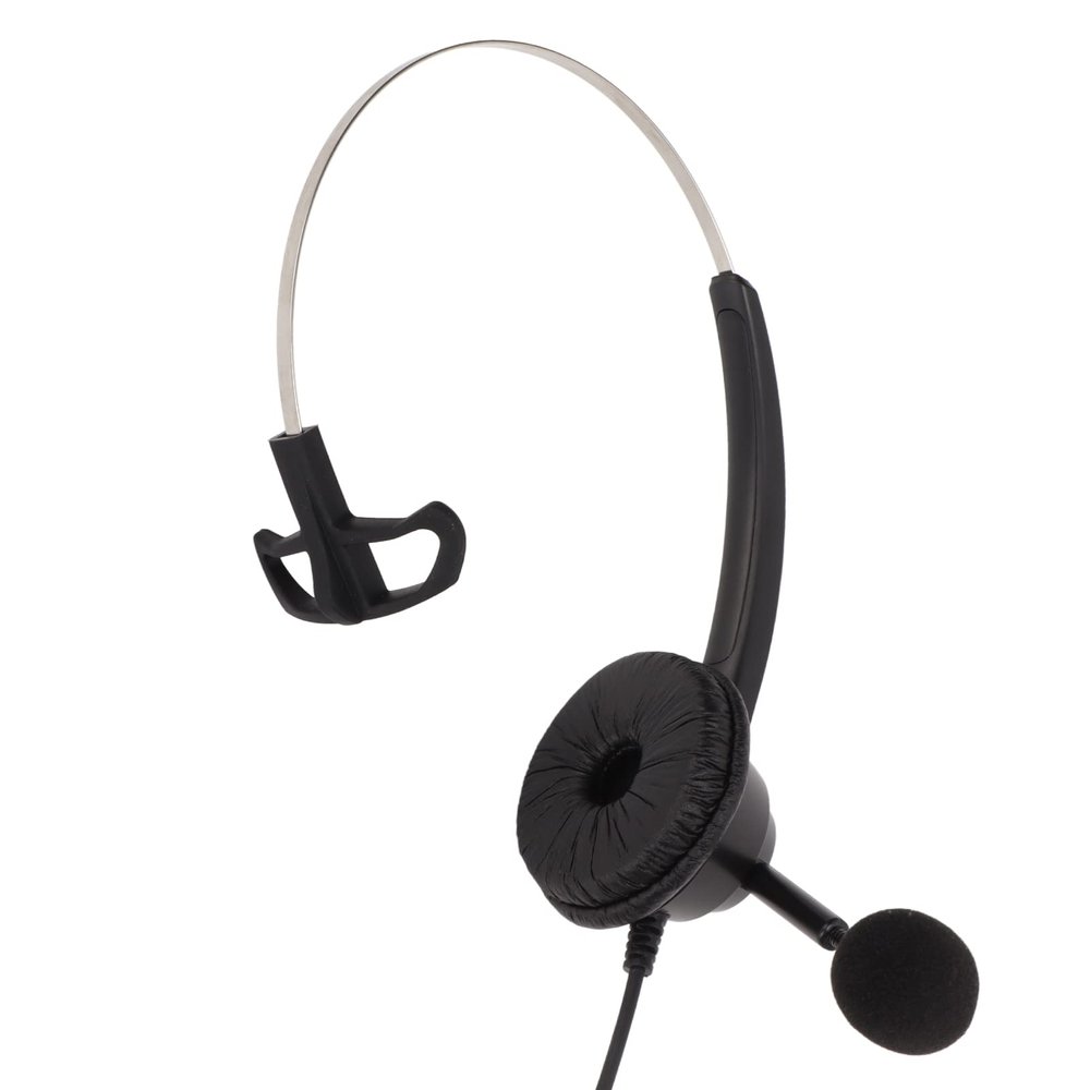 ciciglow Headset with Microphone, H360RJ9VA Single Sided Business Headset RJ9 Plug Black Volume Adjustment Noise Cancelling Telephone for Call Centers Offices