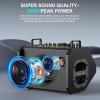 200W High-Power Karaoke Machine with 5-Channel Mixer, Premium Voice Amplifier/PA System, Portable Bluetooth Speakers with 2 Wireless Mics for Busking, Party, Outdoor, Classroom, Singing, Guitar Amp view 2