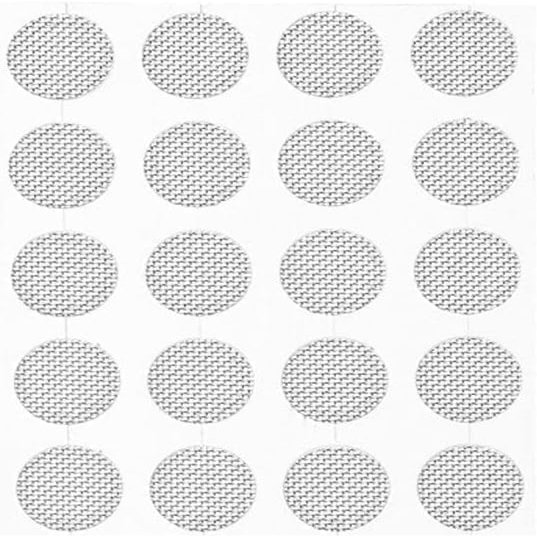 20-Pack Stainless Steel Earbud Filters - 4mm Mesh Replacement for in-Ear Headphones, Anti-Dust and Sweat-Resistant Earphone Accessories (Silver)