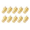 10pcs End for Launch PCB Mount Mount SMA Female Straight Connector Adapt Connector Pigtail Cable Plug Adapter Socket Coaxial Cord Solder Bulkhead Panel Press Electrical Outlet view 1