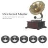 5Pcs Record Adapter, Record Player Accessories, Gramophone Adapter Centre for Phonographs and TV Sets, Black Plastic Adapter Material, and to Use view 4