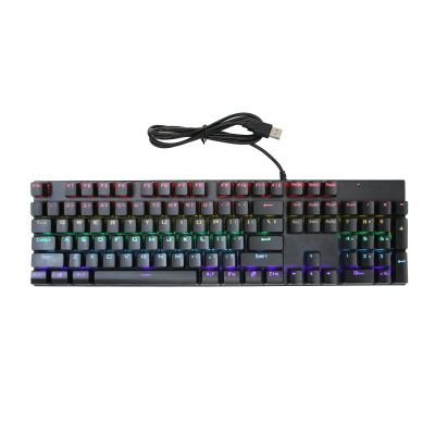 104 Keys Mechanical Keyboard with Blue, RGB Gaming Keyboard, 28 Backlight Modes Dual Color Injection Keycaps, Wired Keyboard for, OS X, PC, Laptop