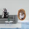 Baoblaze Resin Camera Statue Ornament and Ornate Photo Frame Decorative Model for Cabinets Bar Family Friends Office Bedroom Tabletop Display Holder Stand Gift view 2