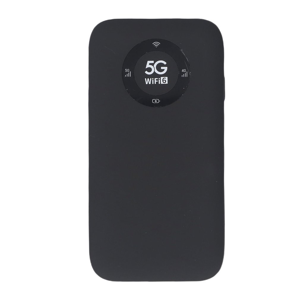 ASHATA 5G CPE Router Outdoor, 2.4G 5.8G Dual Band WiFi 6 Router with SIM Card Slot, 16 Devices, Speeds Up to 2.77Gbps & 1.25Gbps, LPDDR4X 4GB RAM, Nand 2GB ROM (Black)