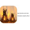 Gilubfckin Campfire Night Light with Touch Switch, Fake Campfire with Flame Sound, Wooden LED Dimmable Lamp, Rechargeable Table Lamp for Bedroom, Office and Bar view 3