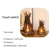 Gilubfckin Campfire Night Light with Touch Switch, Fake Campfire with Flame Sound, Wooden LED Dimmable Lamp, Rechargeable Table Lamp for Bedroom, Office and Bar view 4