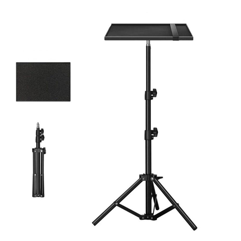 Adjustable Universal Projector Tray Stand Desktop Laptop Holder Telescopic Live Broadcast Tripod Camera(Tray 34x24)