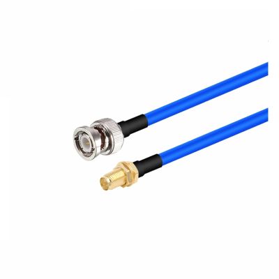 BAISULI RG402 Semi Flexible Cable BNC Male to SMA Male Female Adapter 50 Ohm Coaxial Pigtail Extension Cord Jumper(BNC M to RP SMA F,RG402 BLUE_20METER)