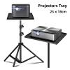 Adjustable Universal Projector Tray Stand Desktop Laptop Holder Telescopic Live Broadcast Tripod Camera(Tray 25x18) view 2