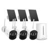 ANNKE 4MP Wireless Security Camera Outdoor, 5MP 3 Bullet Cam-Kit Solar Surveillance Home System, PIR Human Detection,Compatible with Alexa, 2-Way Audio, Color Infrared Night Vision, 64GB Memory Card view 1