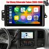 Car Stereo Radio for 2003-2006 Chevy Silverado 1500 2500 with Carplay/Android Auto, 7 Inch IPS Touch Screen Android 13 Car Radio IPS Touchscreen Support GPS Bluetooth FM SWC view 4