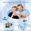 Kids Camera Instant Print, Dual Lens, with Print Paper, 32GB Card(Blue) view 3