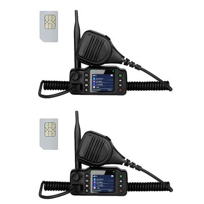 2-Pack 4G LTE PoC Walkie Talkie with Pre-Installed SIM - Unlimited Range Push to Talk Radio, Crystal-Clear Audio for in-Vehicle & Team Communication