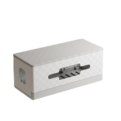 12.5x5.7x5.3in Cable Management Box Cable Organizer Box and Power Strip Box Hide Desk Cord and Floor Cables to Cover and Hide & Power Strips & Cords