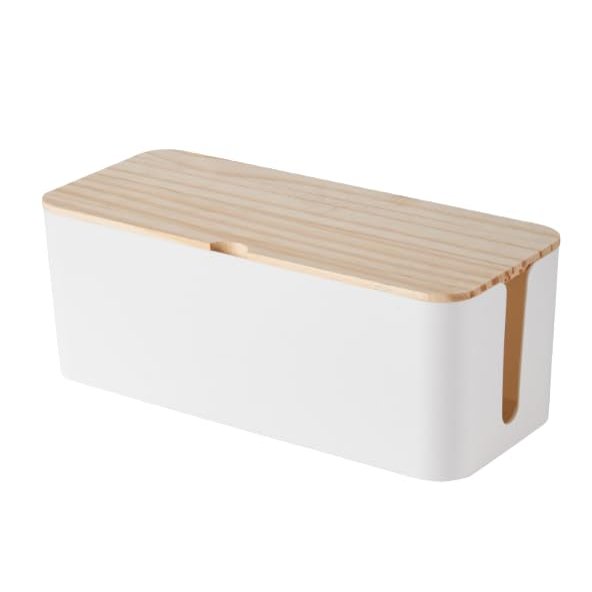 12.5x5.35x4.72in Cable Management Box Cable Organizer Box and Power Strip Box Hide Desk Cord and Floor Cables to Cover and Hide & Power Strips & Cords