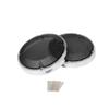 2PCS 6.5 Inch Saddlebag Lid Speaker Grill Cover Motorcycle Black Chrome Compatible with Automotive Motorcycle Parts Touring Street Road 2019 2020 1983 2019(Chrome) view 1