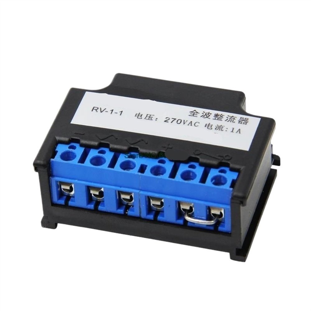1pc 6 Terminal RV-1-1 Half Wave/Full Wave Rectifier RV-2-2 Rectifying Device Motor Brake Module(Rv-2-2half Wave,220VAC198VDC)