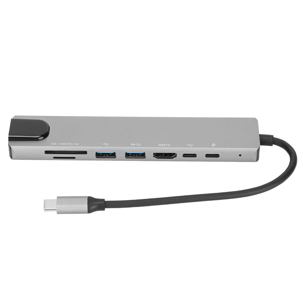 8 in 1 Hub USB C Docking Station, 87W 4K HD Resolution Fast Charging, 5Gbps Data Transfer with 2 USB Ports, SD TF Card Reader, RJ45 Ethernet Port for Home Laptop