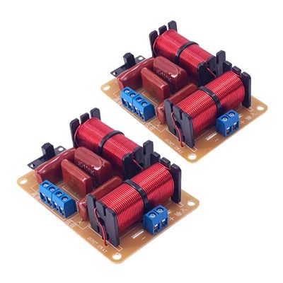 2PCS 100W 2Way Audio HiFi Filter Circuit Board Stereo Speaker Crossover Filters Treble/Bass 2 Unit Frequency Dividers