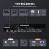 TESmart MST USB-C KVM Switch 2 Monitors 2 Laptops 4K@60Hz, USB 3.0 Dual Monitor KVM, EDID Emulation, 60W PD, 1G Ethernet, 2K@144Hz, 1080P@240Hz, Hotkey Switch, with All Input Cables view 2