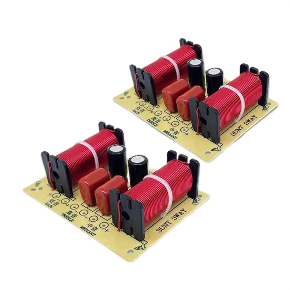 2PCS 150W 3Way Audio HiFi Filter Circuit Board Stereo Speaker Crossover Filters 900Hz/4000Hz 3 Unit Frequency Dividers