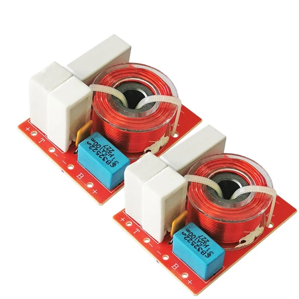 2PCS 2 Way 80W Home Theater HiFi Stereo DIY Audio Dividing Circuits Crossover Filters Speaker Treble Bass Frequency Dividers