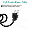 8.2ft 3 Prong Power Cord for Dell Monitor SE2425HM S2725HS S2425HS SE2725HM S2725QC S2725QS S2725DS S3225QS S3425DW AC C13 Cable view 2
