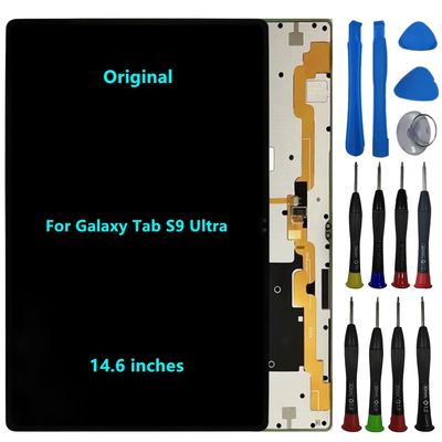 14.6" Original for Samsung Galaxy Tab S9 Ultra Screen Replacement Galaxy Tab S9 Ultra SM-X910 SM-X916B SM-X918U Display Touch Screen Digitizer Assembly with Repair Tool