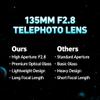 135mm F2.8 Telephoto Lens, Full Frame Large Aperture Portrait Lens for DSLR Cameras - High Light Transmission, Minimal Distortion, Ideal for Portrait and Outdoor Photography view 4