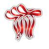 3 Pcs Red Christmas Ribbon Sticker, Festive Bow Vinyl Decal for Gift Wrapping, Cards, Laptops & Water Bottles, Holiday Craft Decorative Sticker view 1