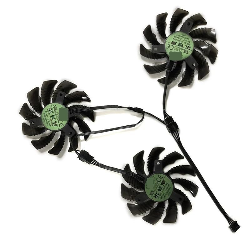 3Pcs PLD08010S12HH,T128010SU,VGA Fan, for GIGABYTE GTX1080 for WINDFORCE OC 8G,GTX 1080 ti Gaming,1060 G1 for Rock,Video GPU Card(T128010SU)
