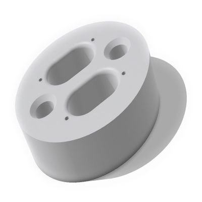 Fisheye Camera Mount, White, 6-Hole Mounting Disc