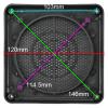 2pcs 4 Inch Square Speaker Grilles Protective Mesh Cover for Net 119 * 119MM view 2